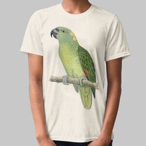 Yellow-Naped Parrot Vintage Print Short Sleeve Graphic Tee T-shirt S M L XL